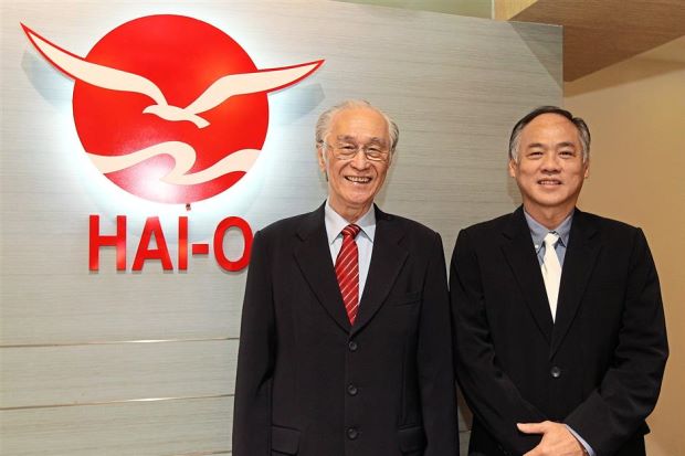 Core focus: Tan (left) says Hai-O will always focus on its core business. With him is group CFO Hew Von Kin