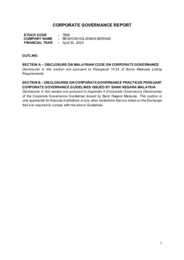Corporate Governance Report 2025