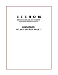 Directors' Fit and Proper Policy