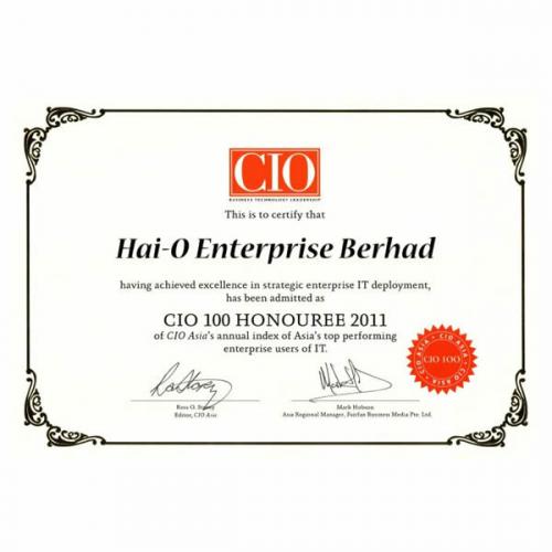 CIO 100 Honouree Award 2011