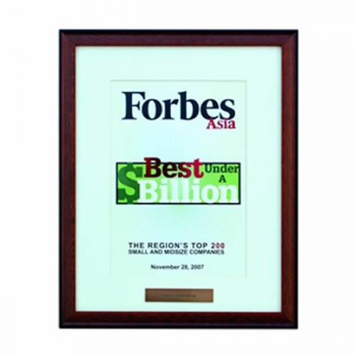 Forbes Asia's "Best Under A Billion" Award