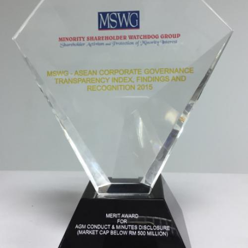Merit Award For AGM Conduct & Minutes Disclosure (Market Cap Below RM 500 Million)